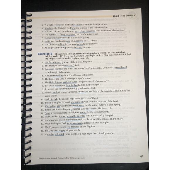 A Beka Book Grammar And Composition III 5th Edition Teacher Key Homeschool Book‎ - Picture 11 of 12